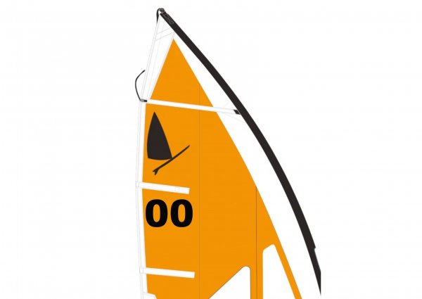 Windsurfer LT Segelnummer 2-stellig - Set schwarz